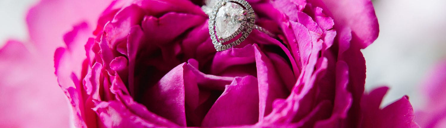 Wedding Ring in a Bright Hot Pink Flower Island Sands Beach Weddings